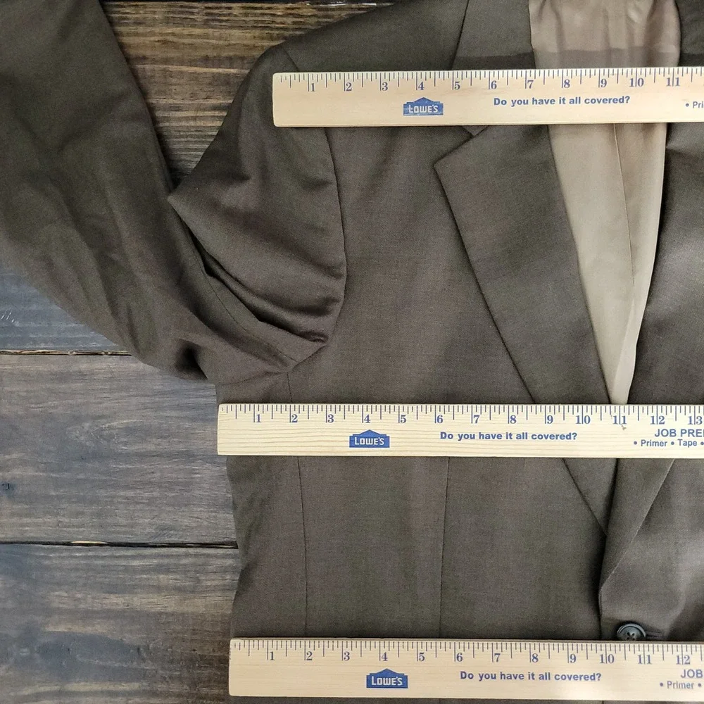 JOS A BANK Men's Sport Coat Blazer Two Button Brown‎ Wool Size 43L